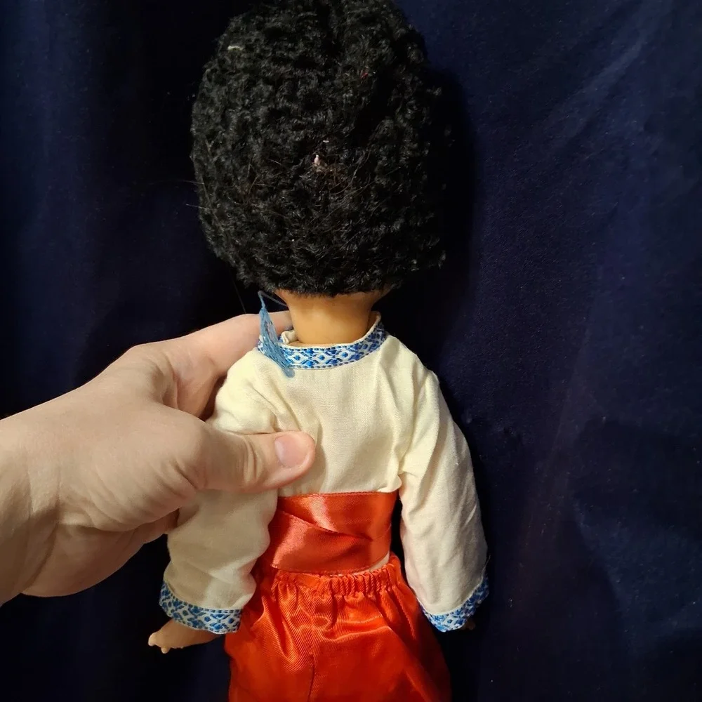 Rare HTF 70s USSR Vintage Soviet Russian Plastic Boy Doll 19 inch Native Costume
